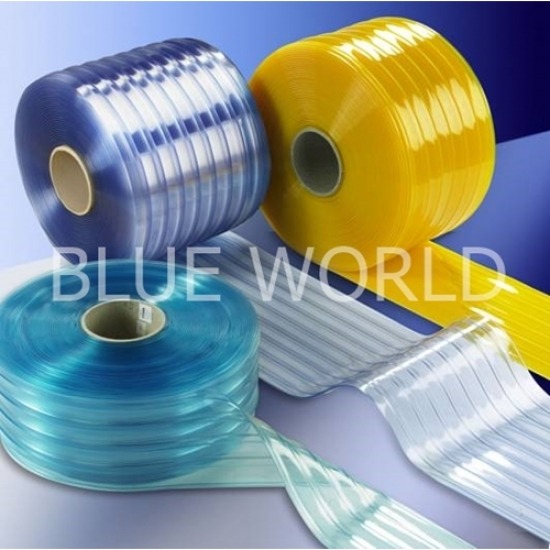 โรงงานติดตั้งม่านริ้วพลาสติกห้องเย็น บลูเวิลด์ เทรดดิ้ง - ม่านพลาสติก (PVC Strip Curtain)
